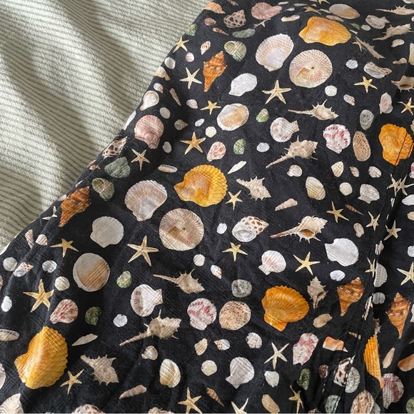 Rachel Antonoff Birdie Slim Straight Black Seashell Print Cigarette Pants 0 EUC - Picture 9 of 13